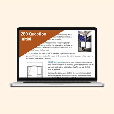 Package Image 280 Question Initial Dwelling Contractor Certification & CE
