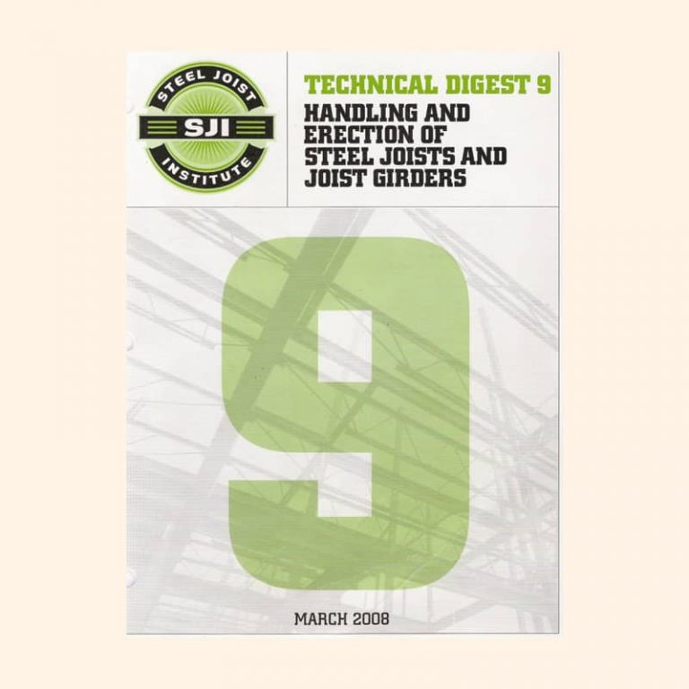 Book Image Technical Digest 9 Handling and Erection of Steel Joists and Joist Girders