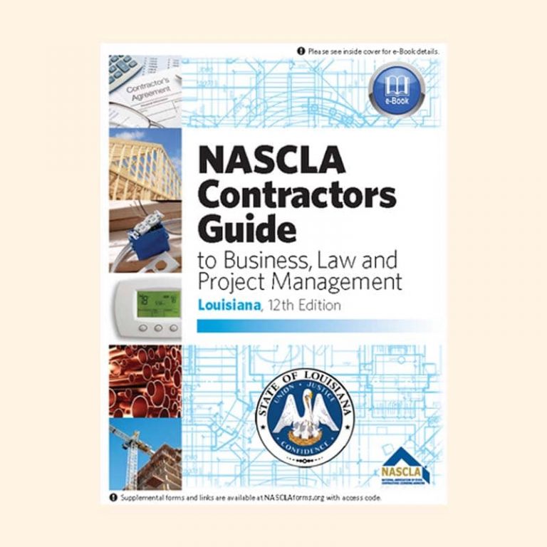 Book Image NASCLA Contractors Guide to Business, Law and Project Management Louisiana