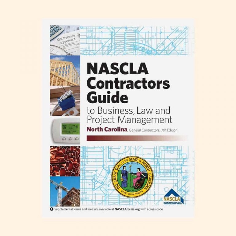 Book Image NASCLA Contractors Guide to Business, Law and Project Management North Carolina
