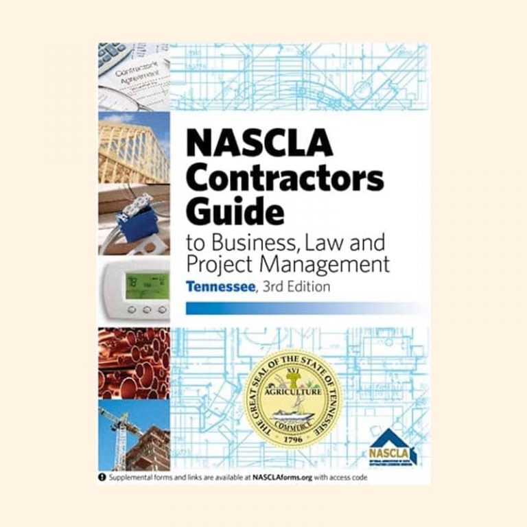 Book Image NASCLA Contractors Guide to Business, Law and Project Management Tennessee