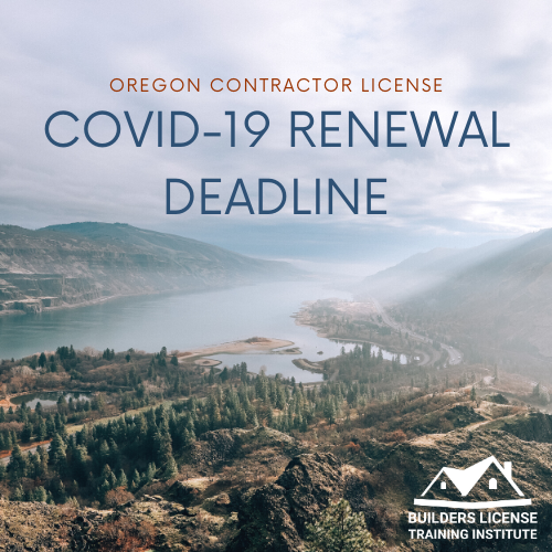 Oregon License COVID-19 Renewal Deadline