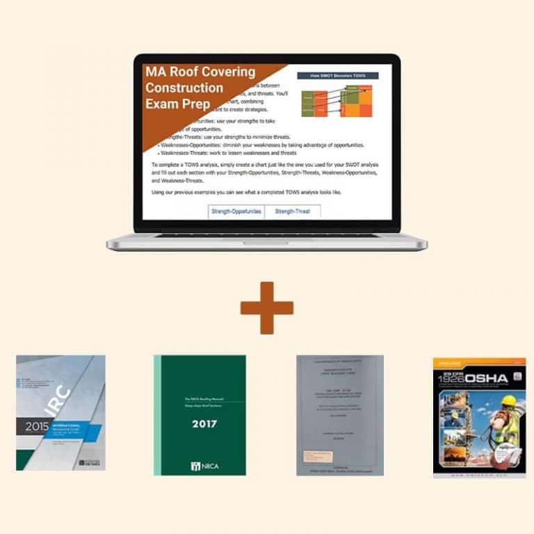 Product Image MA Roof Covering Construction Supervisor Exam Prep Package